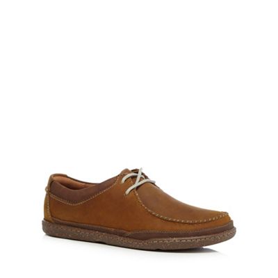 Clarks Tan 'Trapell Pace' casual suede shoes